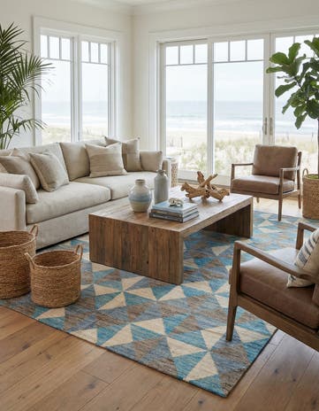 6' 5 x 8' 5 Hand Knotted Darya Wool Rug