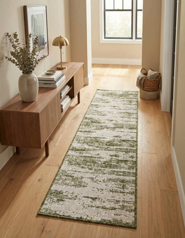 Detail image of 2' x 8'  Washable Modern Indoor / Outdoor Runner Rug