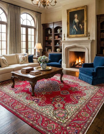 9' 7 x 12' 7 Hand Knotted Tabriz Persian Wool Rug