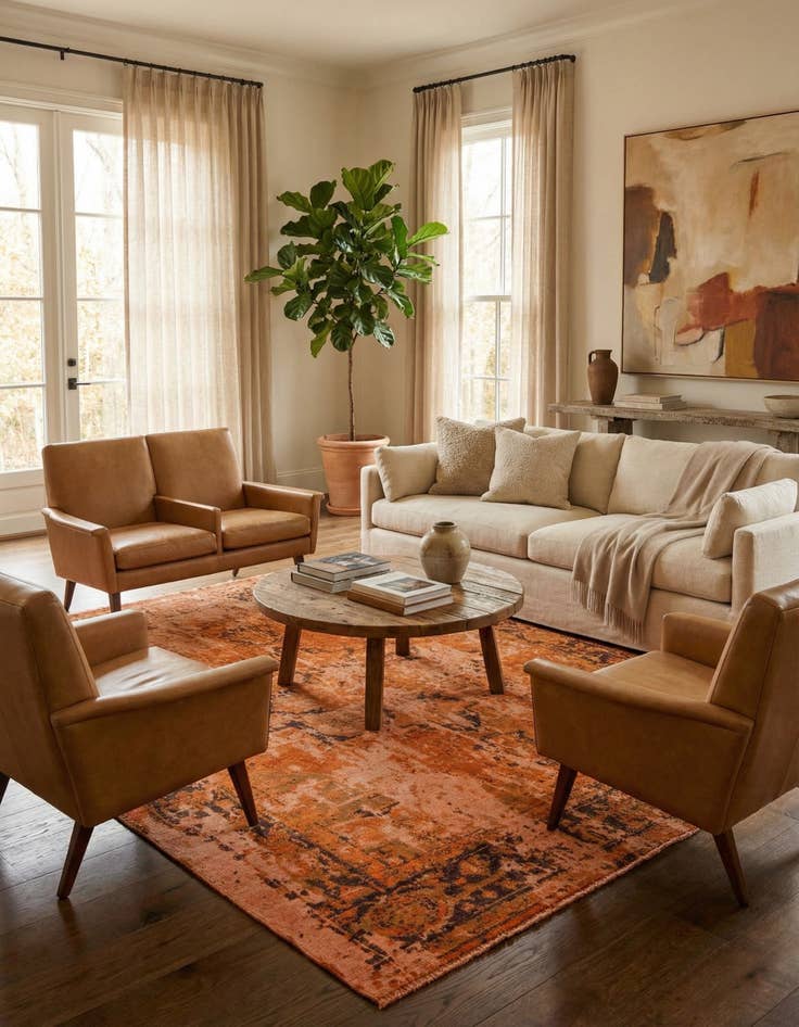 Detail image of 7' 11 x 10'  Hand Knotted Ultra Vintage Persian Wool Rug