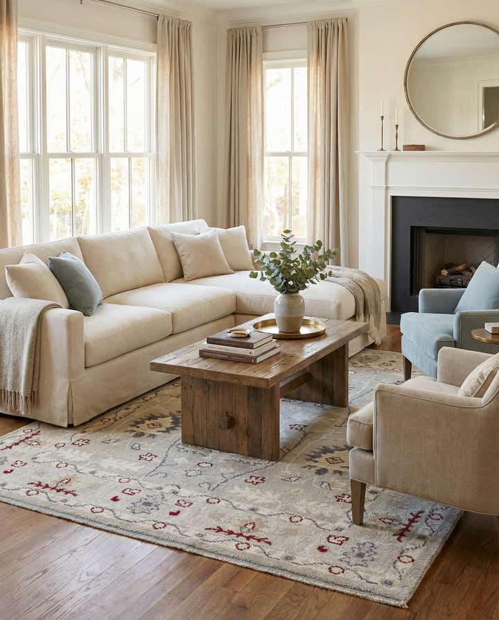 7' 10 x 10' 3 Hand Knotted Oushak Wool Rug