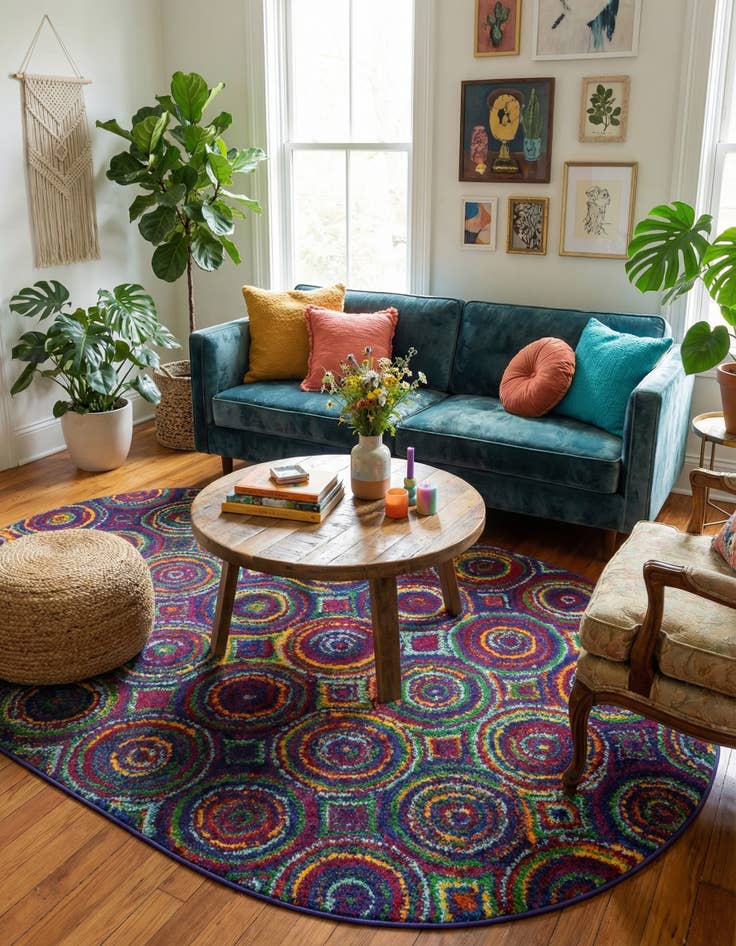 Detail image of  5' 3 x 8' Calypso Oval Rug