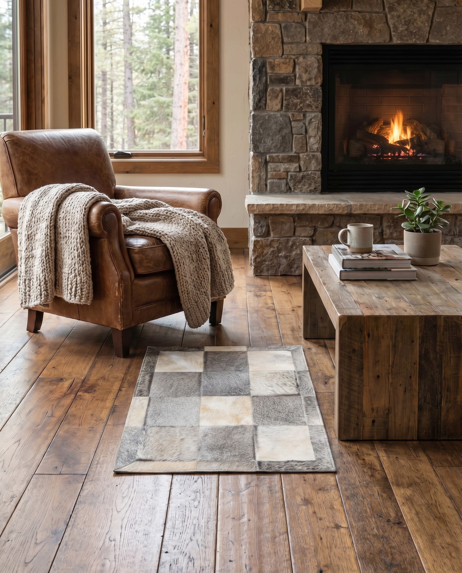 2' x 3' Cowhide Rug