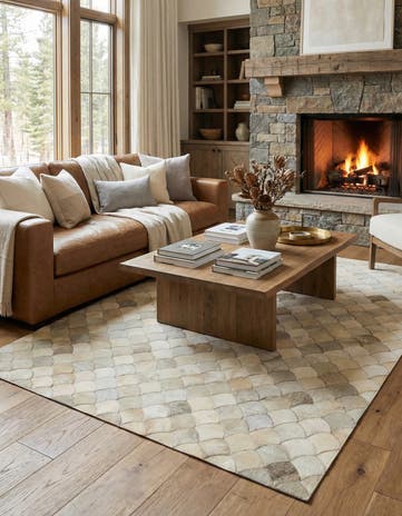 5' x 7' 11 Cowhide - Patchwork Rug