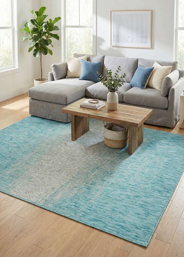 7' 10 x 11' Easy-Clean Modern Indoor / Outdoor Rug