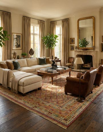 19' 8 x 25' 2 Hand Woven Kilim Maymana Wool Rug