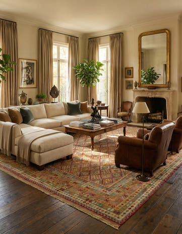 19' 8 x 25' 2 Hand Woven Kilim Maymana Wool Rug
