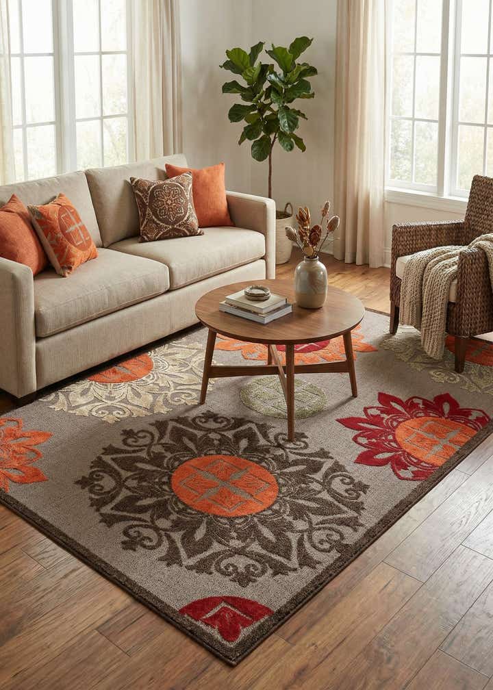 5' x 8' Easy-Clean Modern Indoor / Outdoor Rug