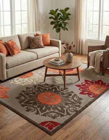 5' x 8' Easy-Clean Modern Indoor / Outdoor Rug