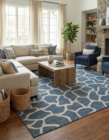 9' x 12' Easy-Clean Safari Indoor / Outdoor Rug