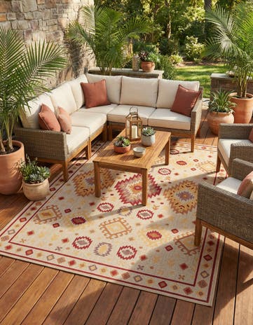 9' x 12' Easy-Clean Baja Indoor / Outdoor Rug