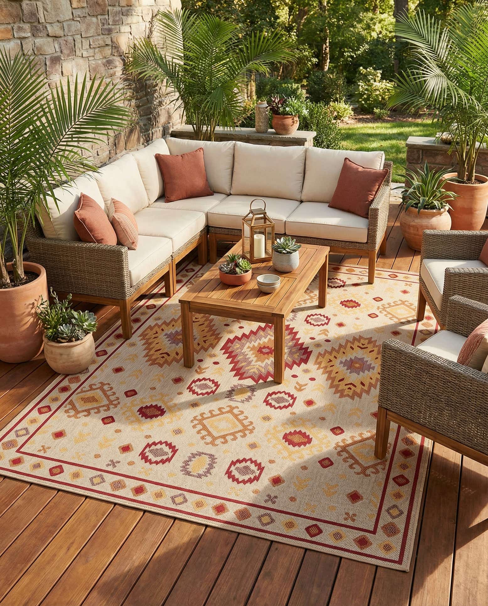 9' x 12' Easy-Clean Baja Indoor / Outdoor Rug
