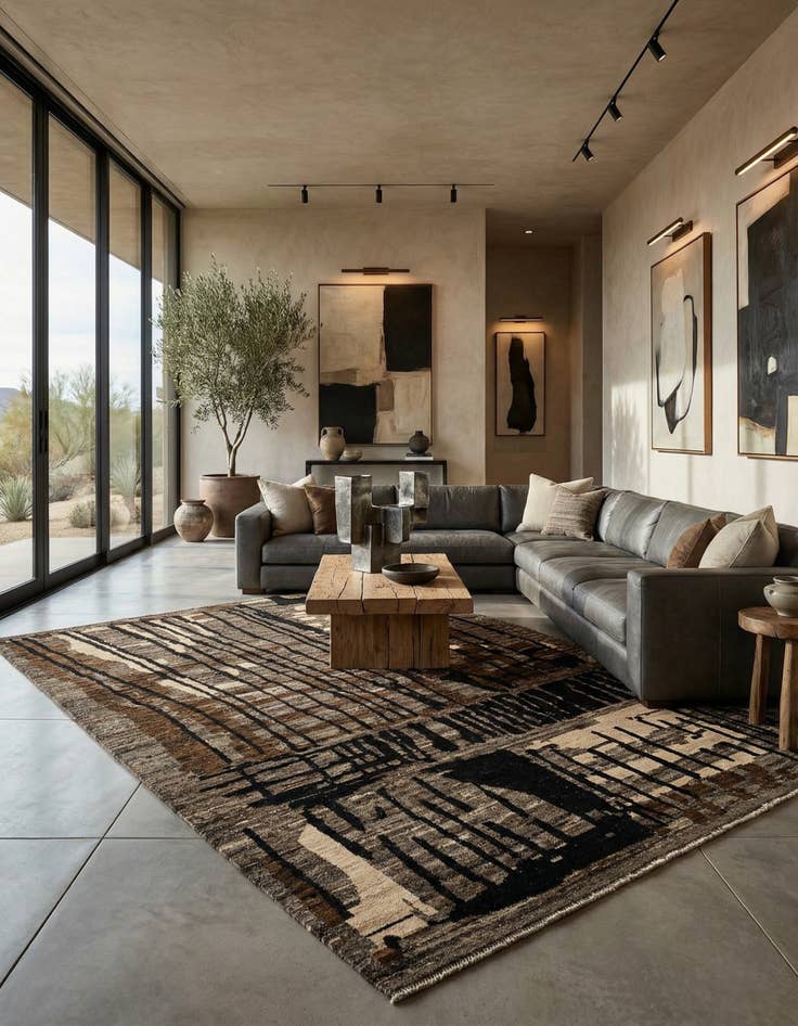 Detail image of 9' 3 x 12' 2  Hand Knotted Marok Kilim Rug