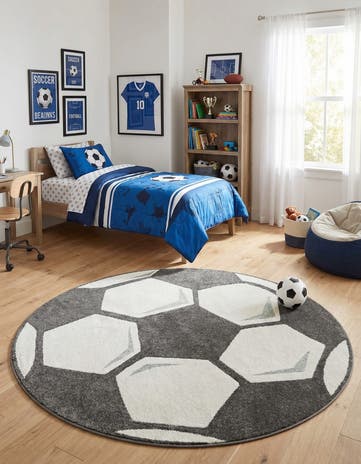 6' 7 x 6' 7 Whimsy Kids Round Rug