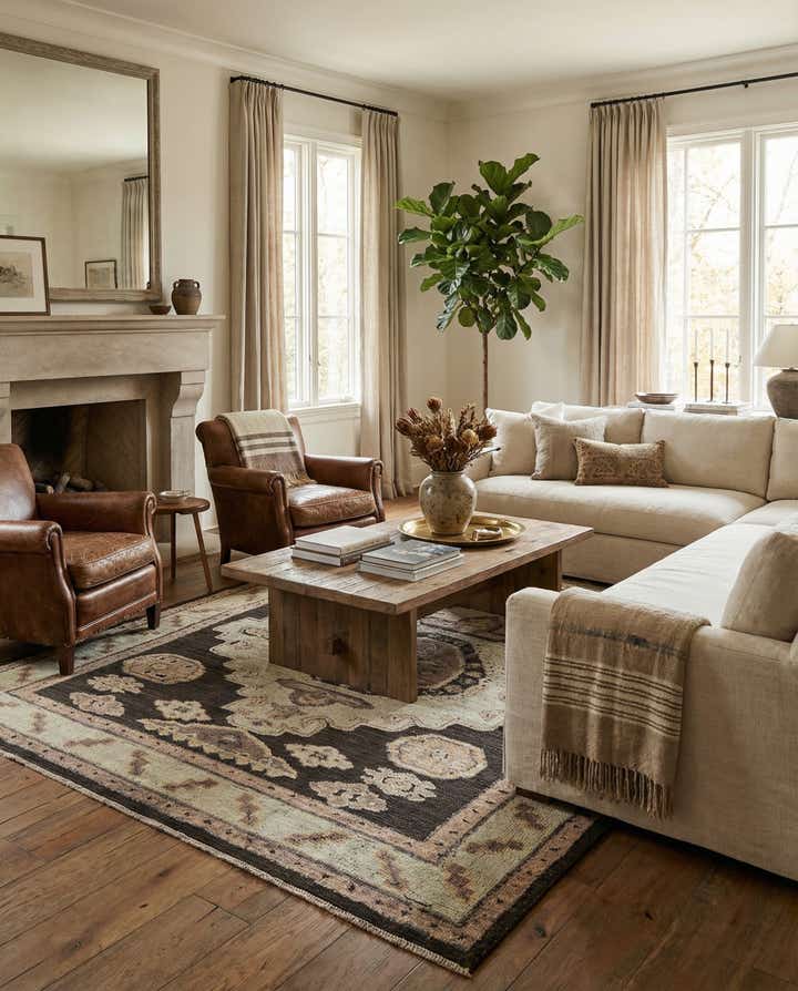 8' 3 x 10' 3 Hand Knotted Oushak Wool Rug