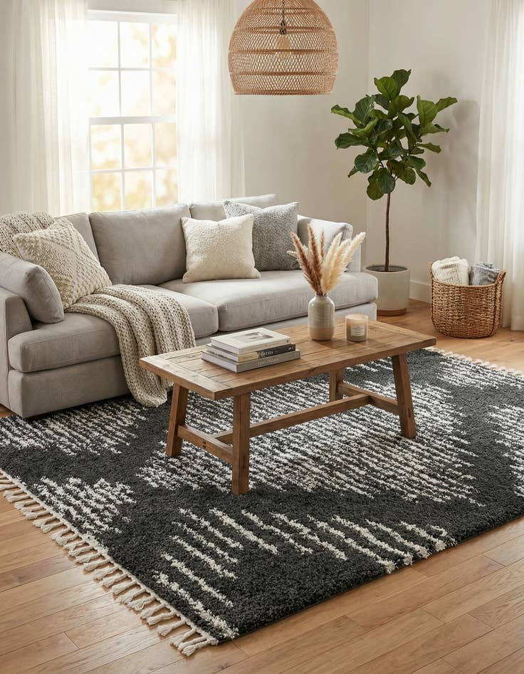 Detail image of 7' 10 x 7' 10 Serenity Shag Square Rug