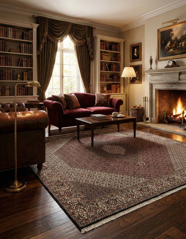 Detail image of 9' 6 x 9' 10 Bidjar Wool Square Rug