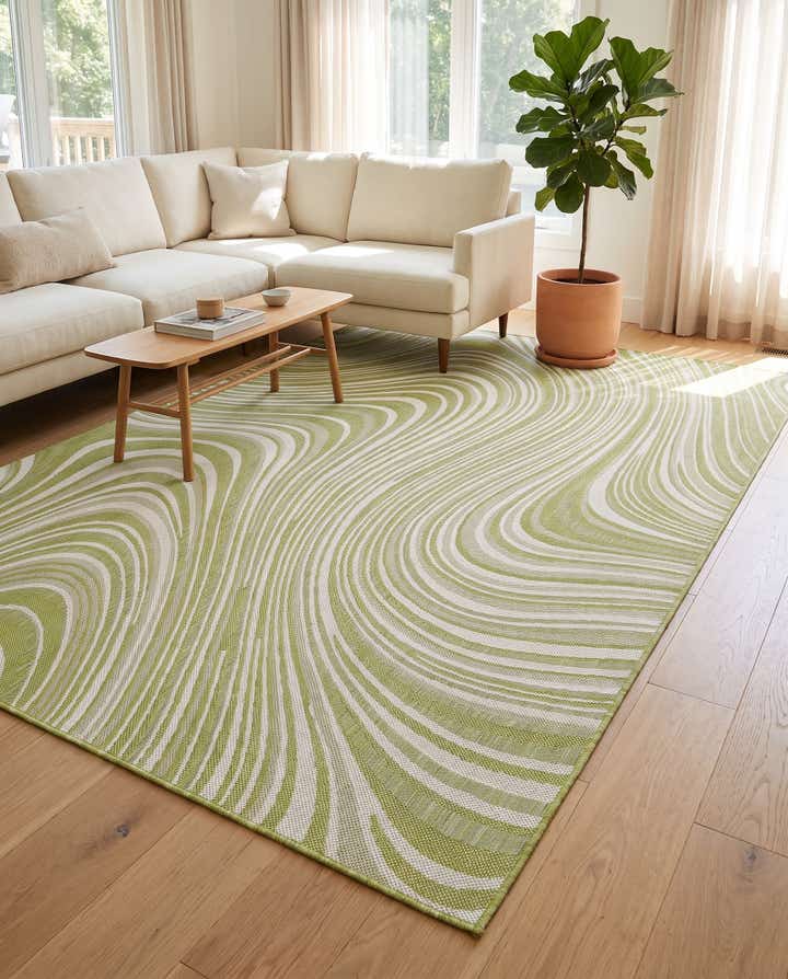 7' 10 x 11' Easy-Clean Modern Indoor / Outdoor Rug