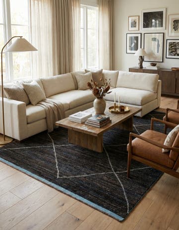 8' 8 x 12' 4 Hand Knotted Moroccan Wool Rug