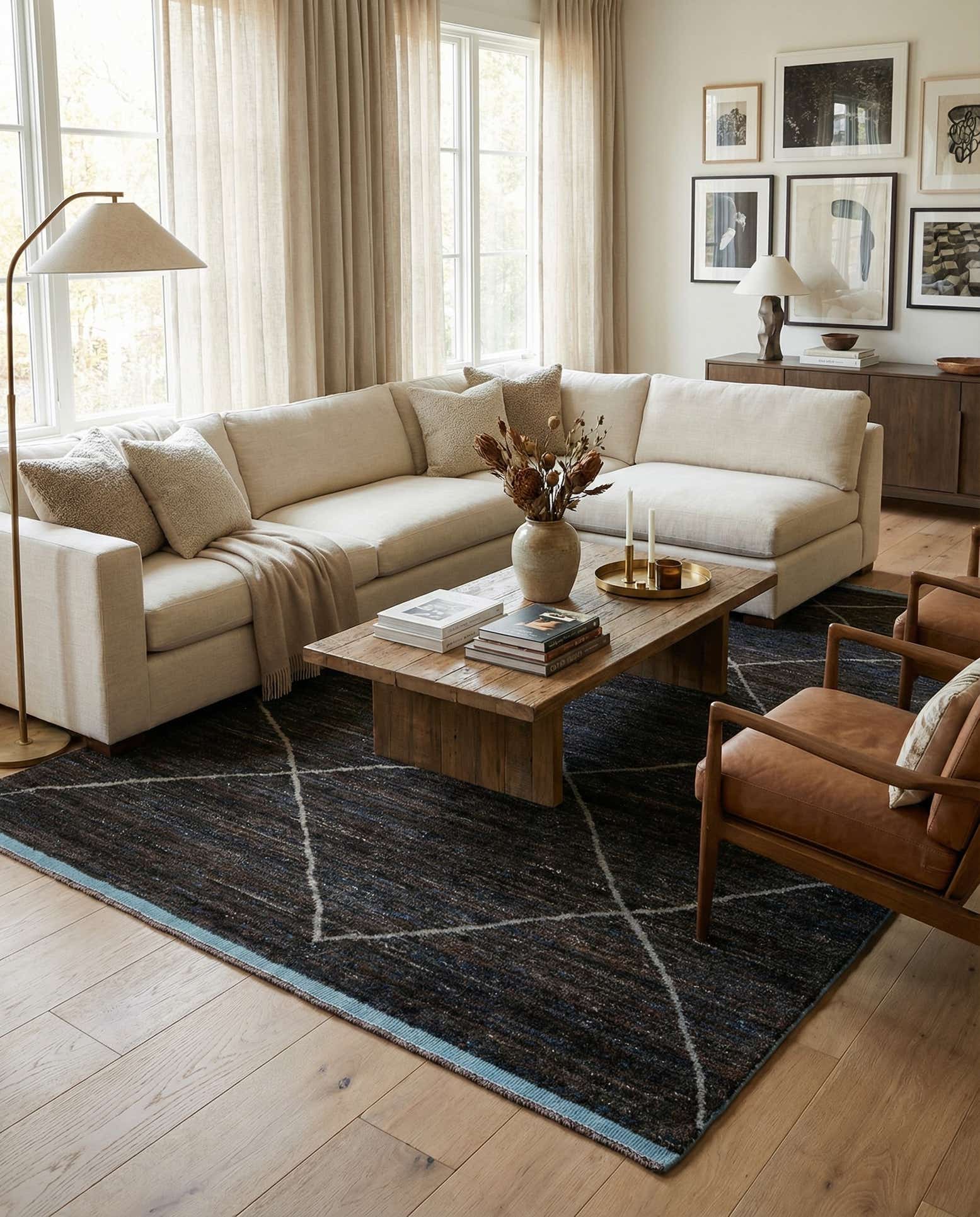 8' 8 x 12' 4 Hand Knotted Moroccan Wool Rug