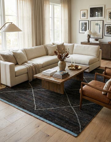 8' 8 x 12' 4 Hand Knotted Moroccan Wool Rug