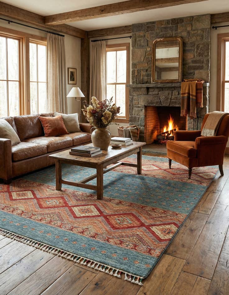 Detail image of 5' 9 x 7' 7  Hand Knotted Ariana Ziegler Rug