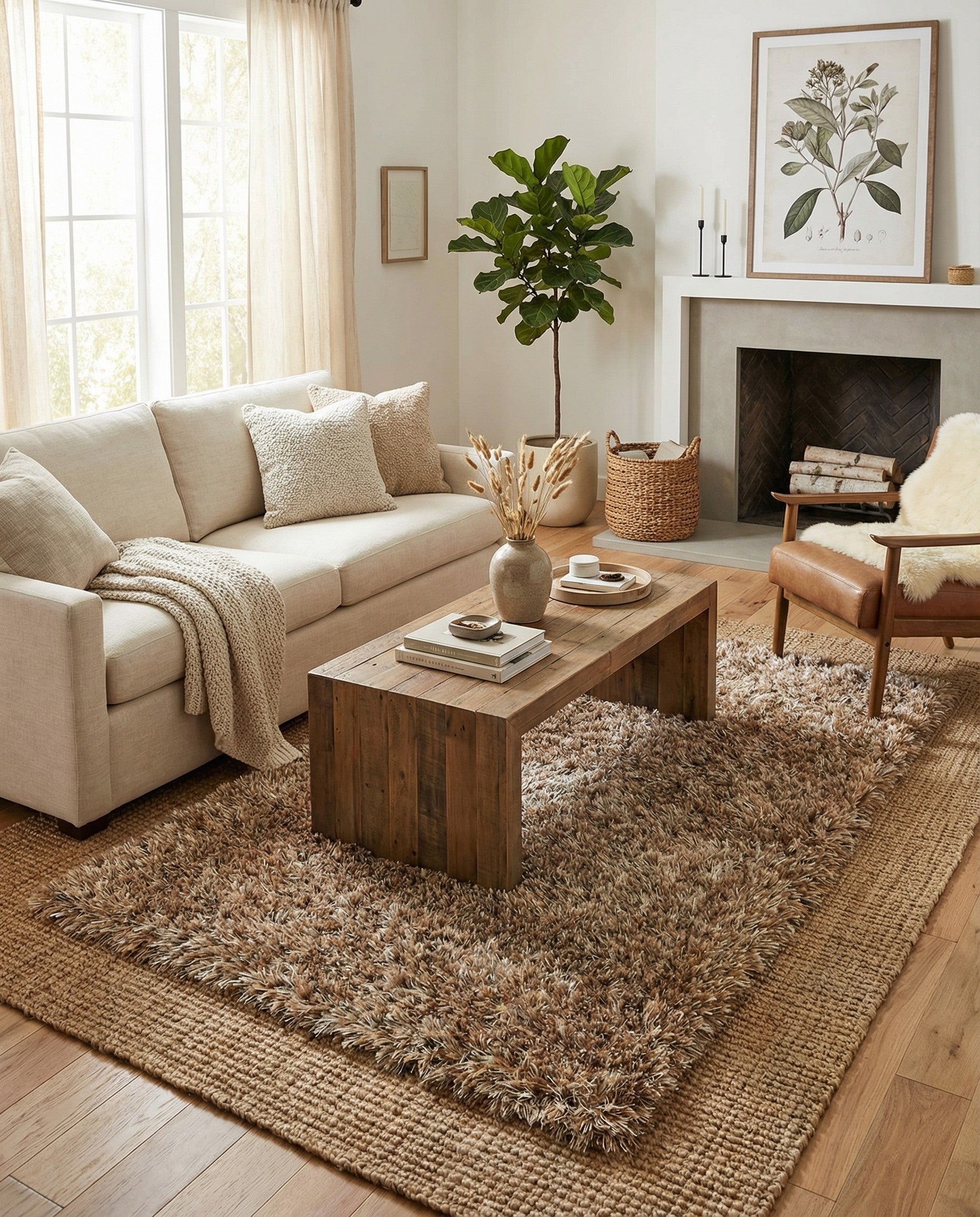  3' 1 x 5' 5  Hand Knotted Solid Shag Oriental Rug