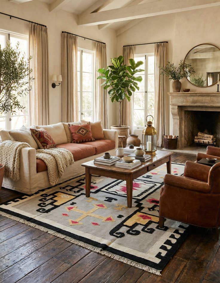 Detail image of 8' 10 x 12' 8  Hand Knotted Darya Wool Rug