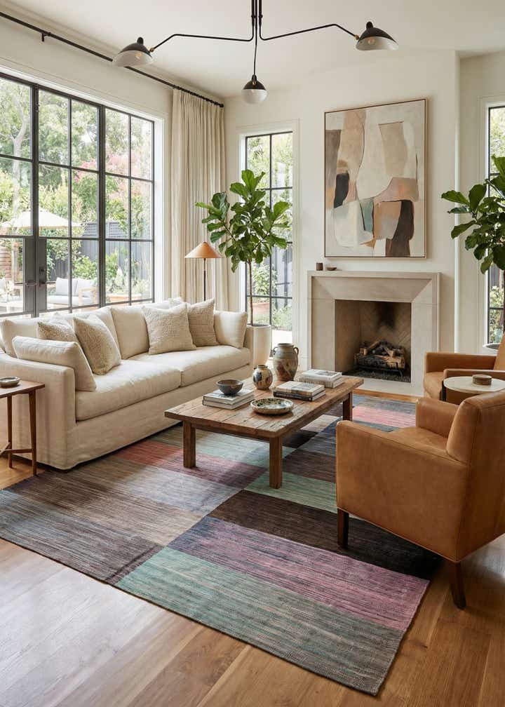 10' x 13' 6 Hand Woven Kilim Modern Wool Rug