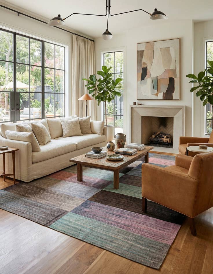 Detail image of  10' x 13' 6  Hand Woven Kilim Modern Wool Rug