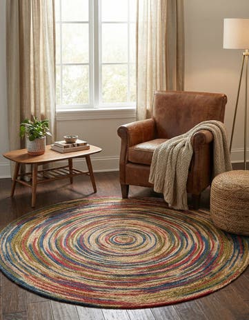 Handmade Braided Jute Round Rug