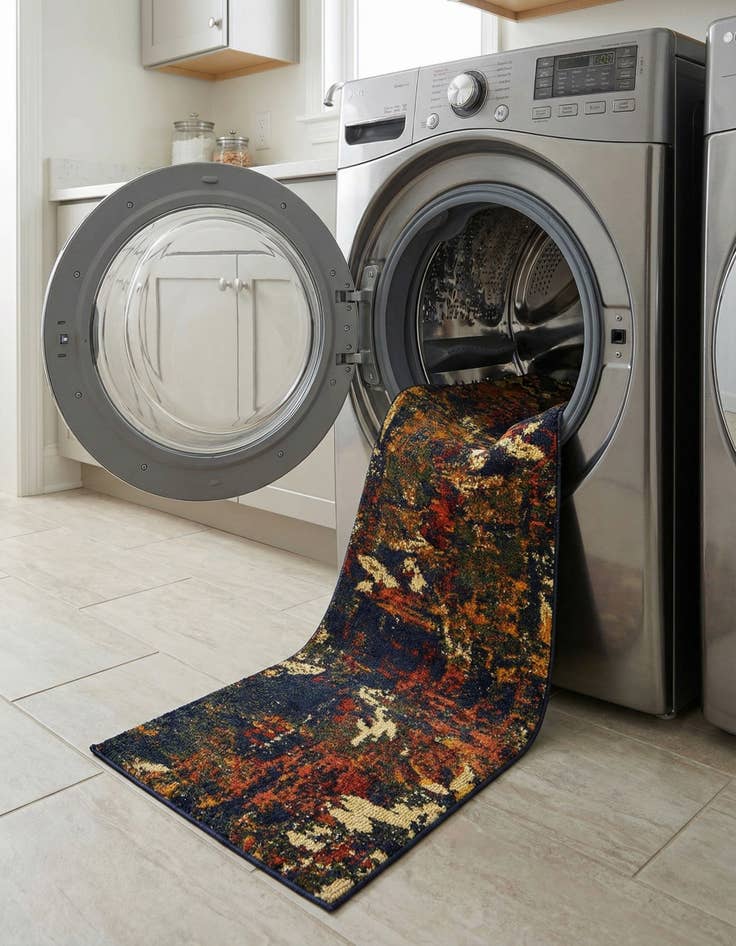 Detail image of 2' x 8'  Washable Haerfest Runner Rug