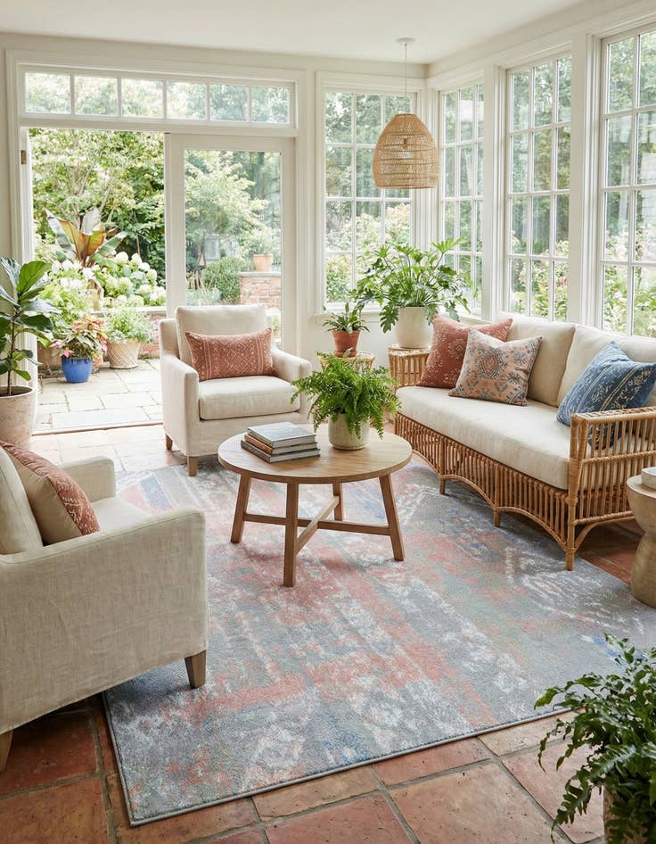 Detail image of  7' 10 x 10' Kamala Washable Rug