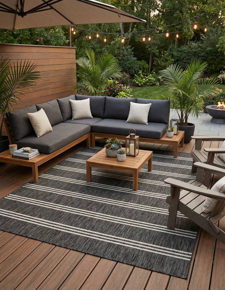 Detail image of 9' x 12'  Washable Jill Zarin Anguilla Indoor / Outdoor Rug