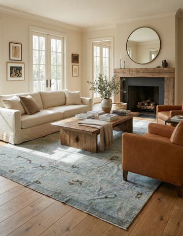 10' x 14' 1 Hand Knotted Oushak Wool Rug