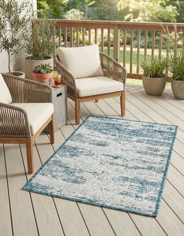2' x 3' Easy-Clean Modern Indoor / Outdoor Rug