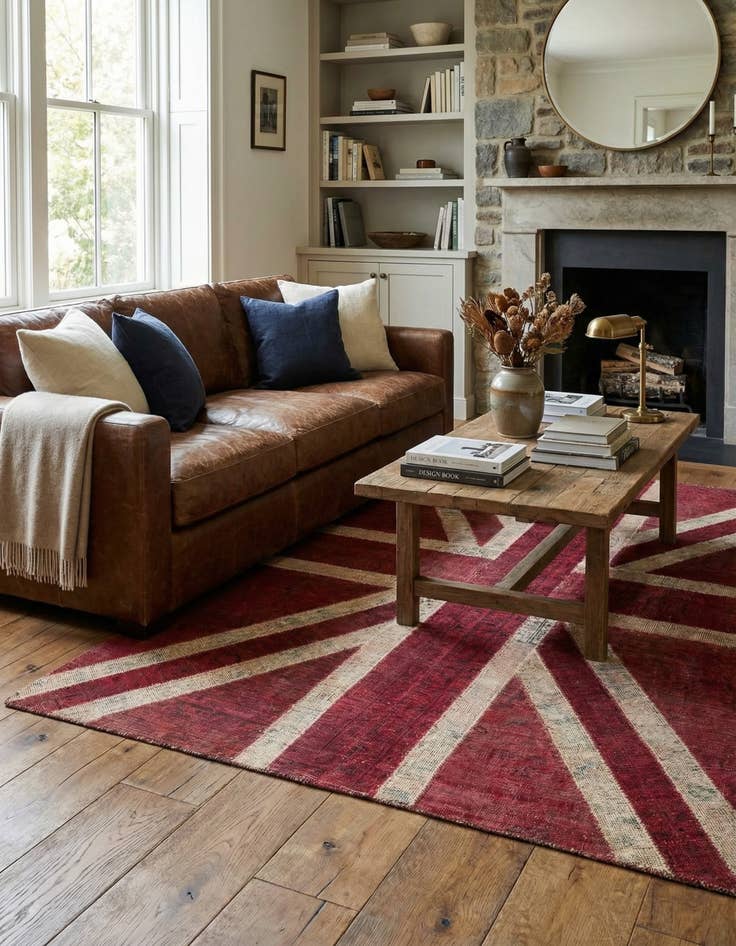 Detail image of 4' 7 x 6' 5  Hand Knotted Ultra Vintage Persian Wool Rug