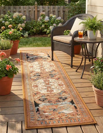 2' x 8' Easy-Clean Traditional Indoor / Outdoor Runner Rug