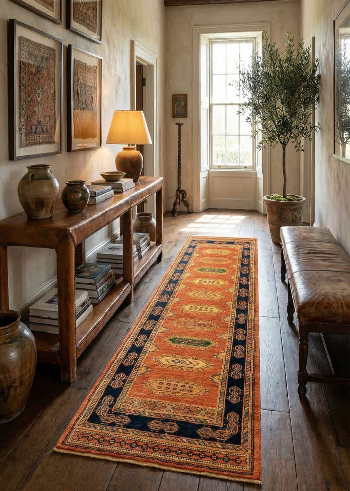 2' 8 x 9' 11 Luribaft Wool Runner Rug