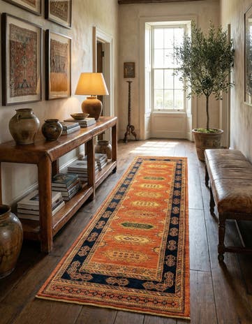 2' 8 x 9' 11 Luribaft Wool Runner Rug