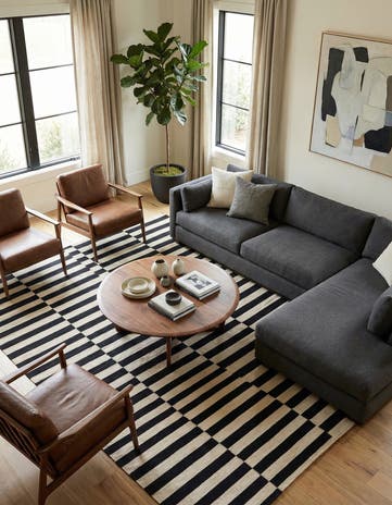 5' 5 x 7' 9 Hand Woven Kilim Modern Wool Rug