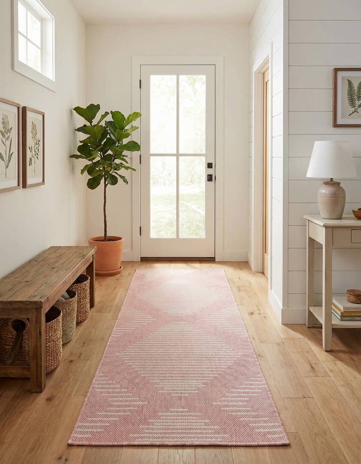 Detail image of  2' x 4'  Washable Modern Indoor / Outdoor Runner Rug