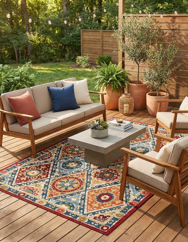 6' x 9' Easy-Clean Modern Indoor / Outdoor...