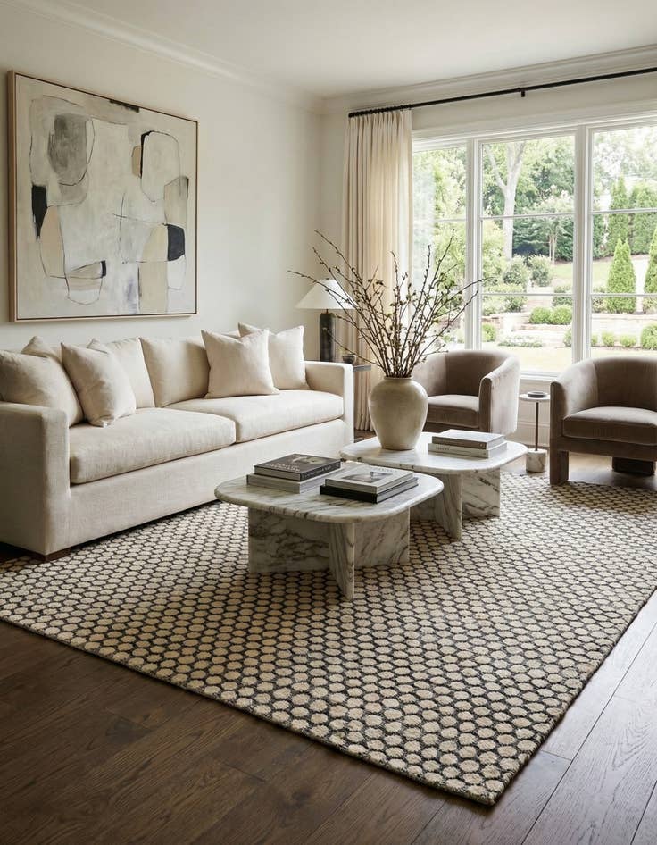 Detail image of 7' 10 x 10' 1  Hand Knotted Darya Wool Rug