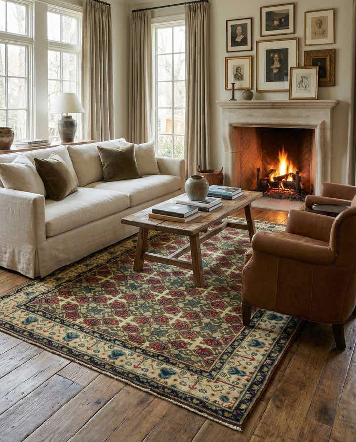 6' 9 x 9' 9 Hand Knotted Kazak Rug