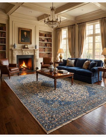 9' 10 x 12' 3 Hand Knotted Mashad Persian Wool Rug