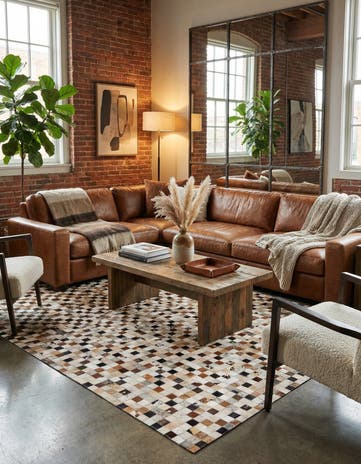 5' x 7' 10 Cowhide Stocks Rug