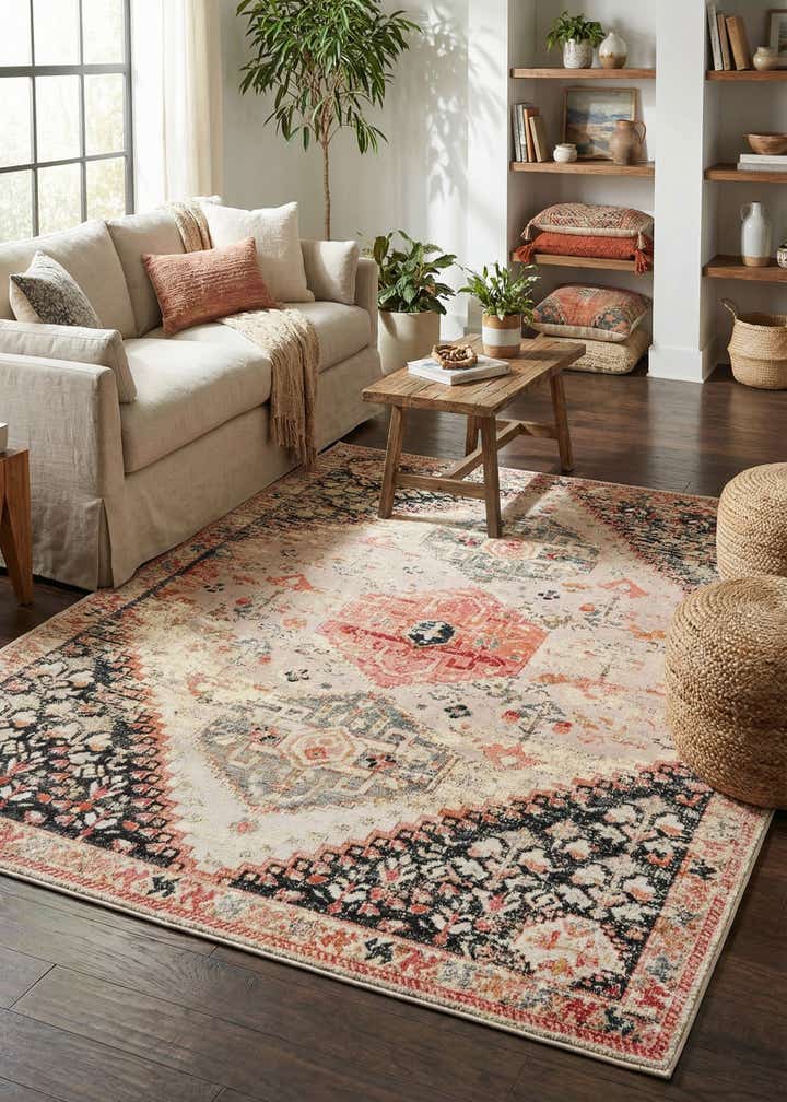 7' 10 x 10' Easy-Clean Traditional Indoor / Outdoor Rug