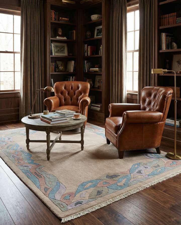 5' 9 x 7' 11 Hand Knotted Tibet Wool Rug