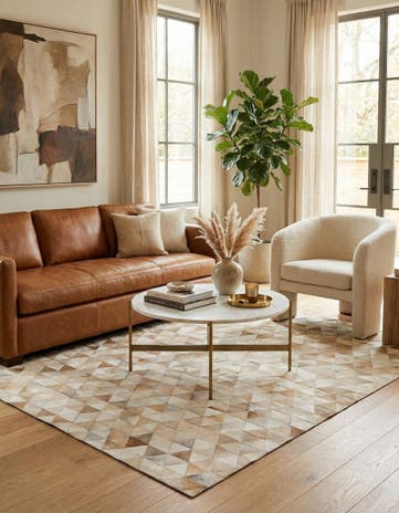 5' 1 x 8' Cowhide Stocks Rug